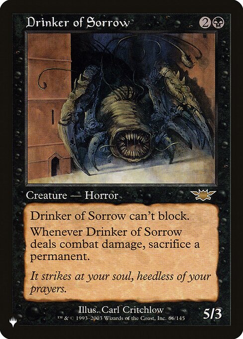 Bebedor de penas — The List