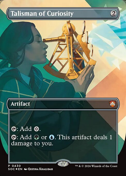 Carta Talismán de curiosidad — Secrets of Strixhaven Commander · SOC · #430
