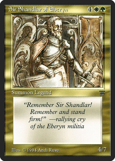 Carta Sir Shandlar of Eberyn — Legends · LEG · #257