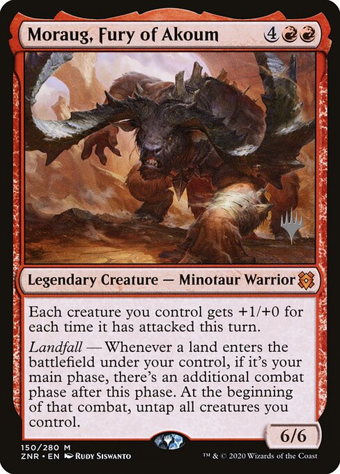 Carta Moraug, la Furia de Akoum — Zendikar Rising Promos · PZNR · #150p