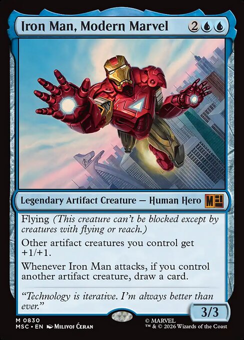 Carta Iron Man, maravilla moderna — Marvel Super Heroes Commander · MSC · #830