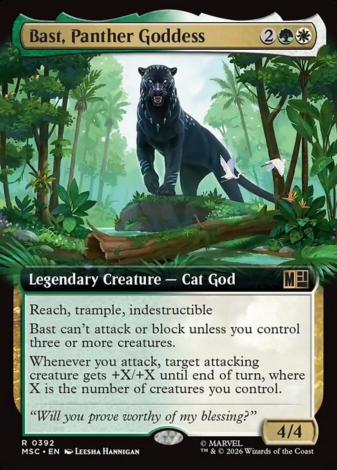 Carta Bast, diosa pantera — Marvel Super Heroes Commander · MSC · #392