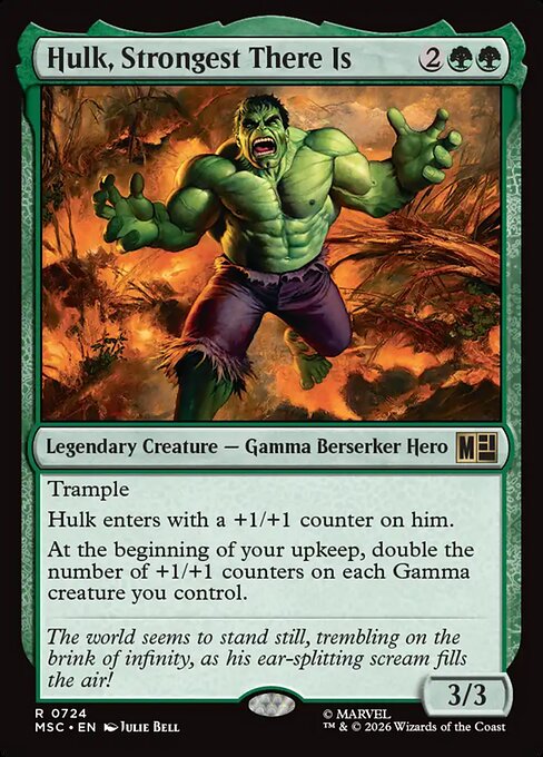 Carta Hulk, Strongest There Is — Marvel Super Heroes Commander · MSC · #724