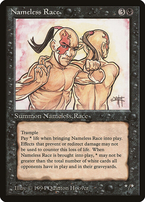 Carta Nameless Race — The Dark · DRK · #50