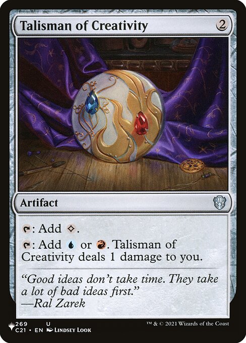 Talismán de creatividad — The List