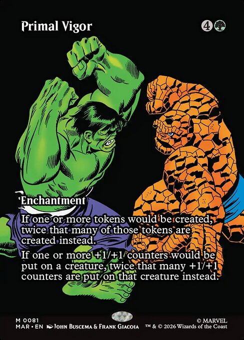 Carta Vigor primitivo — Marvel Universe · MAR · #81
