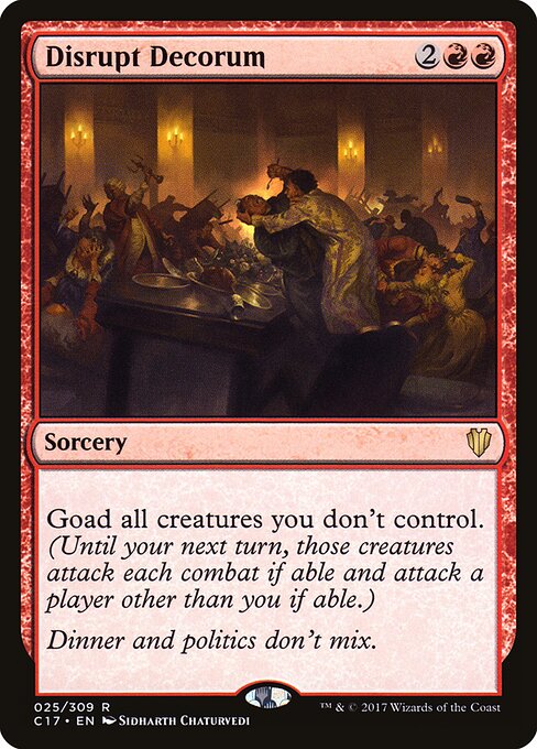 Carta Perturbación del decoro — Commander 2017 · C17 · #25