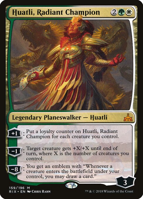 Huatli, campeona radiante — Rivals of Ixalan