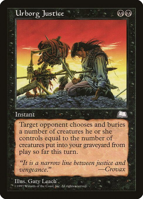 Carta Justicia de Urborg (Weatherlight)