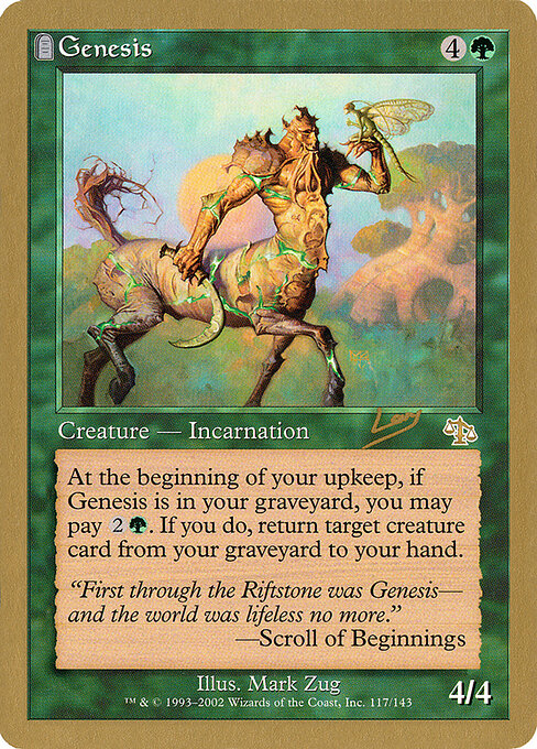 Carta Génesis — World Championship Decks 2002 · WC02 · #rl117