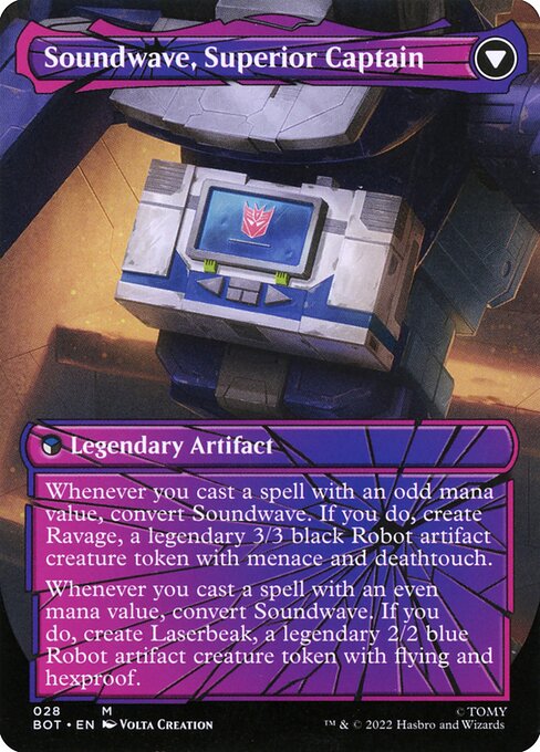 Soundwave, Sonic Spy // Soundwave, Superior Captain (cara trasera)