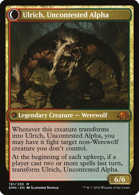 Ulrich of the Krallenhorde // Ulrich, Uncontested Alpha (cara trasera)