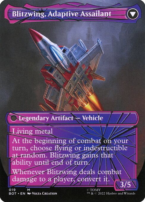 Blitzwing, Cruel Tormentor // Blitzwing, Adaptive Assailant (cara trasera)