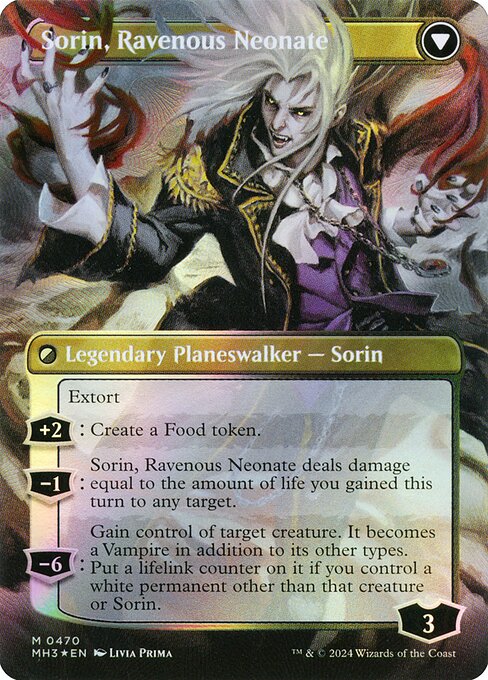 Sorin of House Markov // Sorin, Ravenous Neonate (cara trasera)