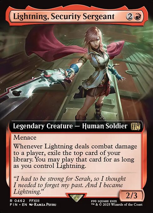 Carta Lightning, sargento de seguridad — Final Fantasy · FIN · #462