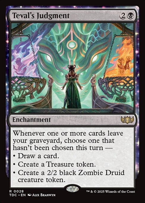 Carta Juicio de Teval — Tarkir: Dragonstorm Commander · TDC · #28