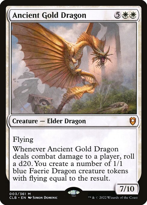 Dragón de oro anciano