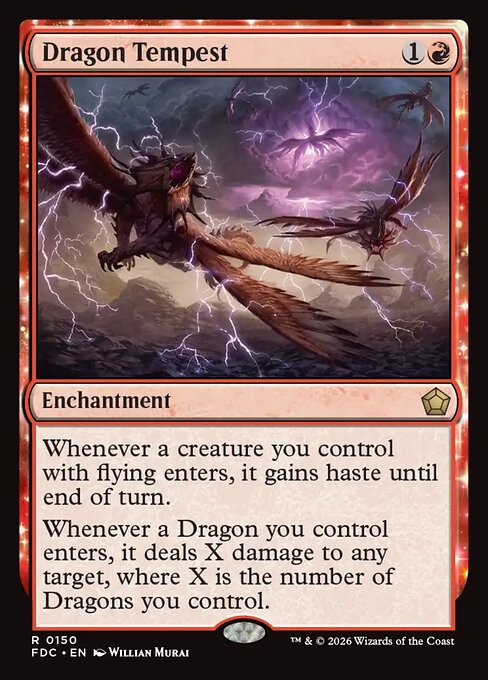 Carta Tempestad de dragones — Foundations Commander · FDC · #150