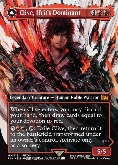 Clive, Ifrit's Dominant // Ifrit, Warden of Inferno (cara frontal)