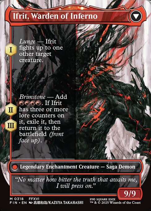 Clive, Ifrit's Dominant // Ifrit, Warden of Inferno (cara trasera)
