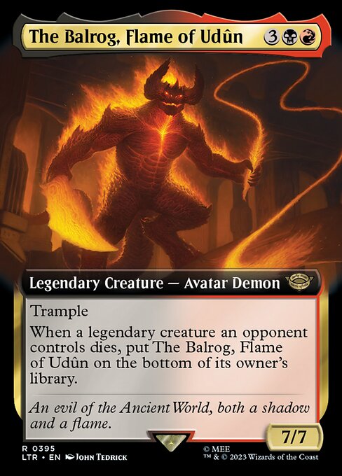 Carta El balrog, llama de Udûn — The Lord of the Rings: Tales of Middle-earth · LTR · #395