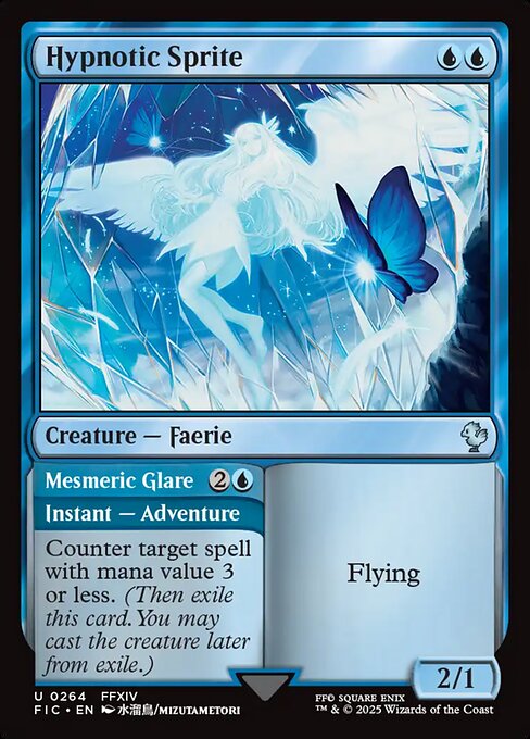 Carta Hypnotic Sprite // Mesmeric Glare — Final Fantasy Commander · FIC · #264