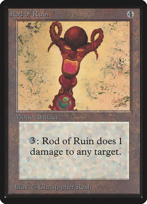 Carta Bastón de destrucción — Limited Edition Beta · LEB · #269