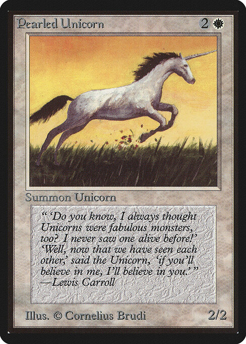 Carta Unicornio perlado — Limited Edition Beta · LEB · #31