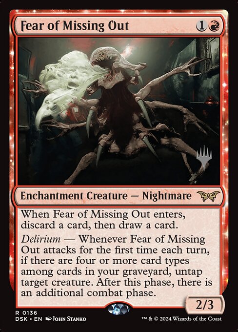 Carta Miedo a perderse algo — Duskmourn: House of Horror Promos · PDSK · #136p