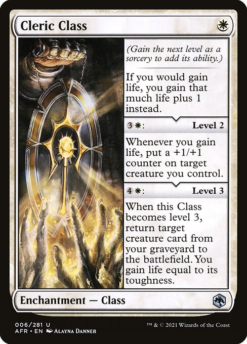 Carta Clase: clérigo — Adventures in the Forgotten Realms · AFR · #6