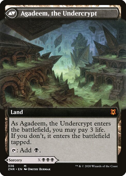 Agadeem's Awakening // Agadeem, the Undercrypt (cara trasera)