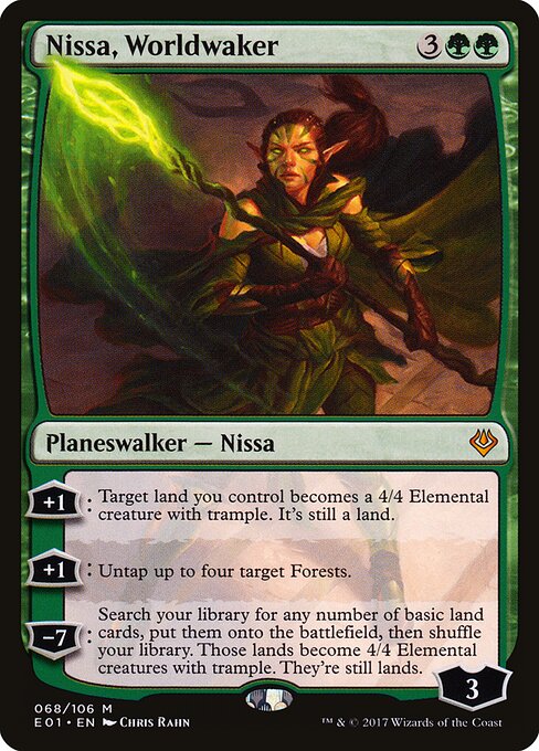 Carta Nissa, despertadora del mundo — Archenemy: Nicol Bolas · E01 · #68