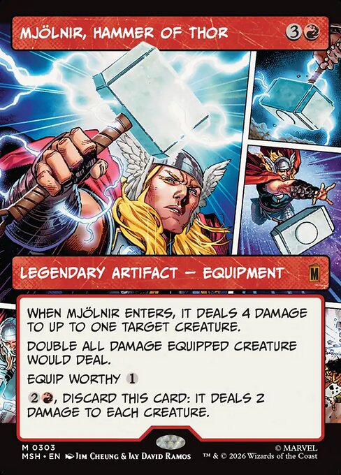 Carta Mjölnir, martillo de Thor — Marvel Super Heroes · MSH · #303
