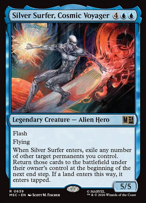Carta Silver Surfer, Cosmic Voyager — Marvel Super Heroes Commander · MSC · #639