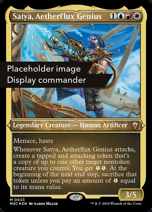 Carta Satya, Aetherflux Genius — Modern Horizons 3 Commander · M3C · #150