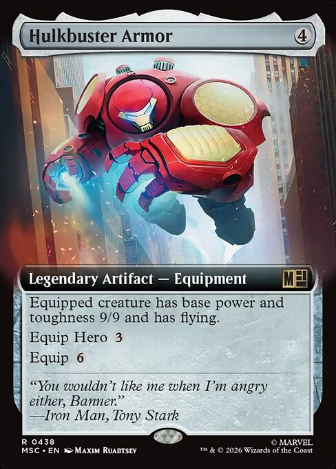 Carta Armadura Hulkbuster — Marvel Super Heroes Commander · MSC · #438