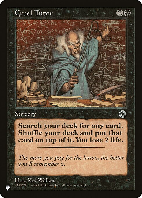 Tutor cruel — The List