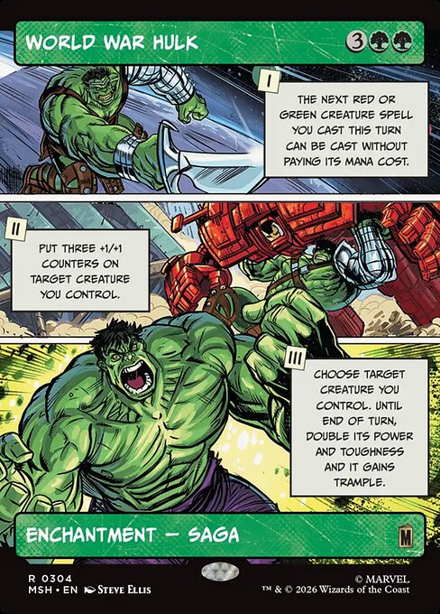 Carta Guerra Mundial Hulk — Marvel Super Heroes · MSH · #304