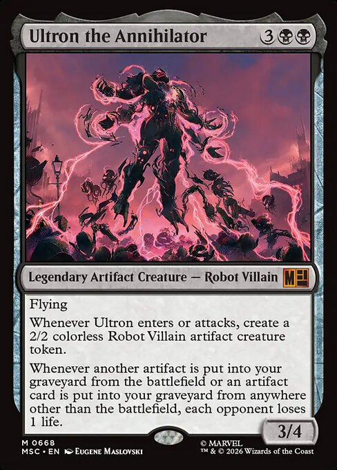 Carta Ultron the Annihilator — Marvel Super Heroes Commander · MSC · #668