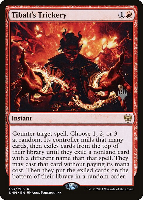 Carta Artimaña de Tibalt — Kaldheim Promos · PKHM · #153p