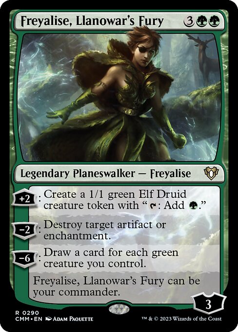 Carta Freyalise, furia de Llanowar — Commander Masters · CMM · #290