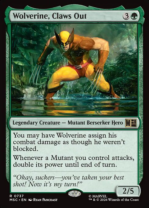 Carta Wolverine, Claws Out — Marvel Super Heroes Commander · MSC · #737