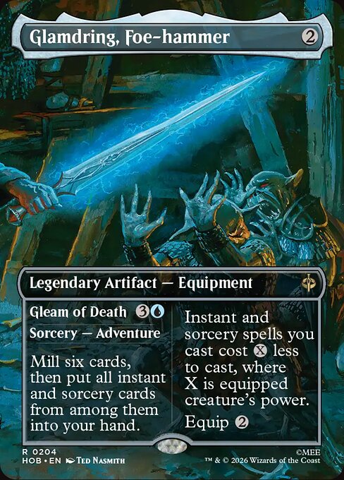Carta Glamdring, Foe-hammer // Gleam of Death — The Hobbit · HOB · #204