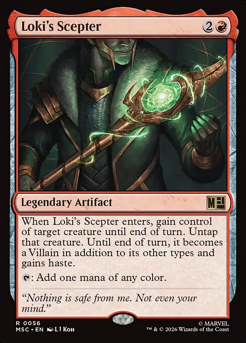 Carta Cetro de Loki — Marvel Super Heroes Commander · MSC · #56