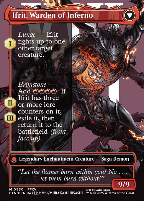 Clive, Ifrit's Dominant // Ifrit, Warden of Inferno (cara trasera)