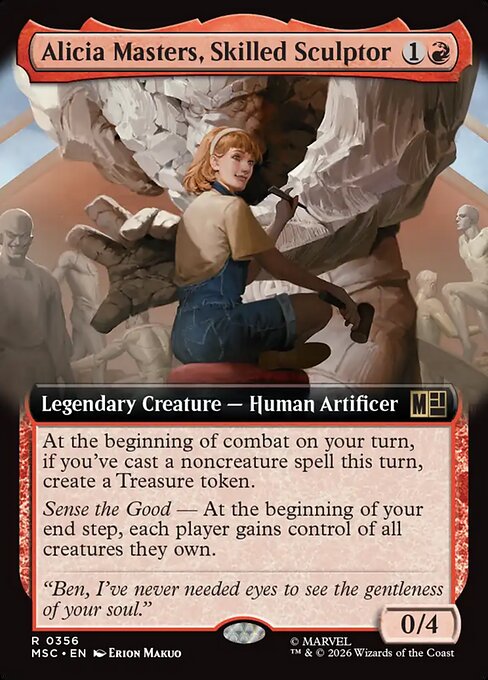 Carta Alicia Masters, escultora experta — Marvel Super Heroes Commander · MSC · #356