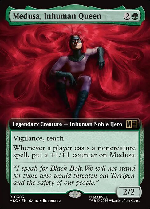 Carta Medusa, reina de los inhumanos — Marvel Super Heroes Commander · MSC · #383