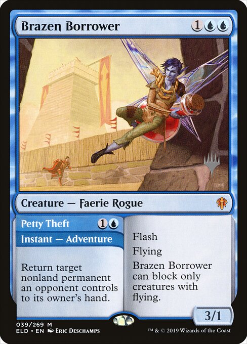 Brazen Borrower // Petty Theft — Throne of Eldraine Promos