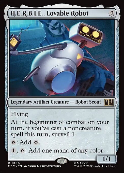 H.E.R.B.I.E., robot adorable — Marvel Super Heroes Commander