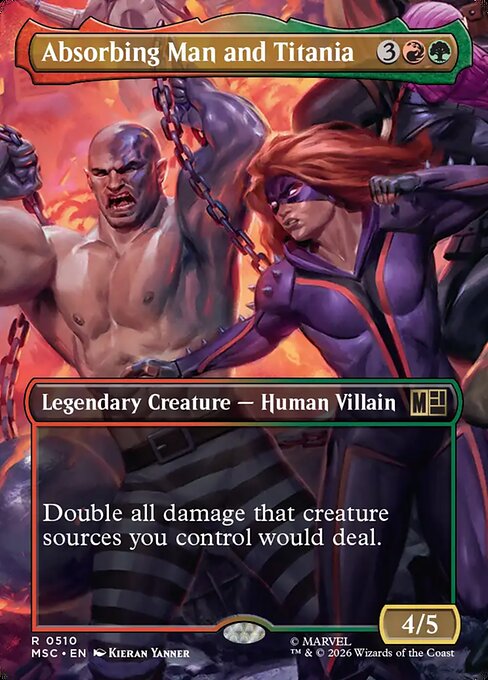 Carta Absorbing Man and Titania — Marvel Super Heroes Commander · MSC · #510